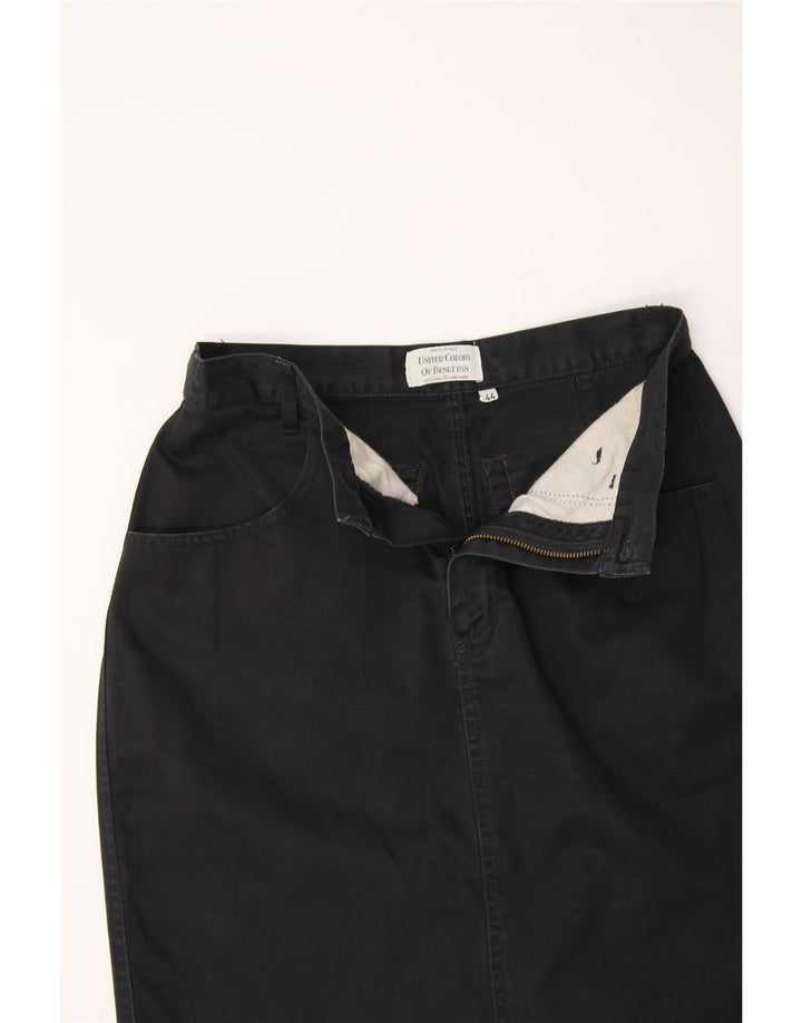 BENETTON Womens Denim Skirt IT 44 Medium W28  Black Cotton Vintage Benetton and Second-Hand Benetton from Messina Hembry 