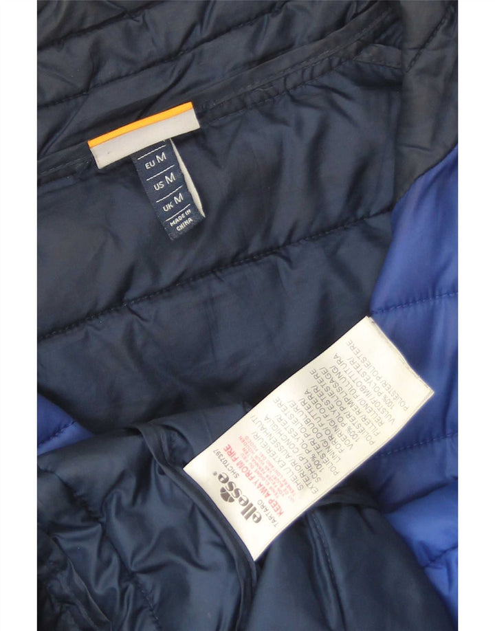 Ellesse Mens Padded Jacket UK 38 Medium Blue Colourblock Polyester