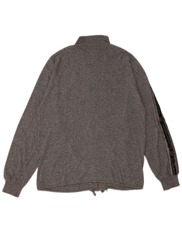 Champion Mens Graphic Tracksuit Top Jacket Large Grey Flecked