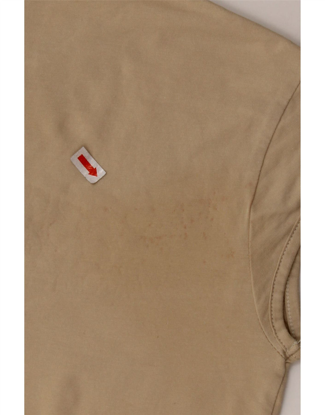 NIKE Womens Crop T-Shirt Top UK 10/12 Medium Beige