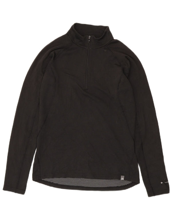 The North Face Mens Zip Neck Pullover Tracksuit Top Small Black Polyester