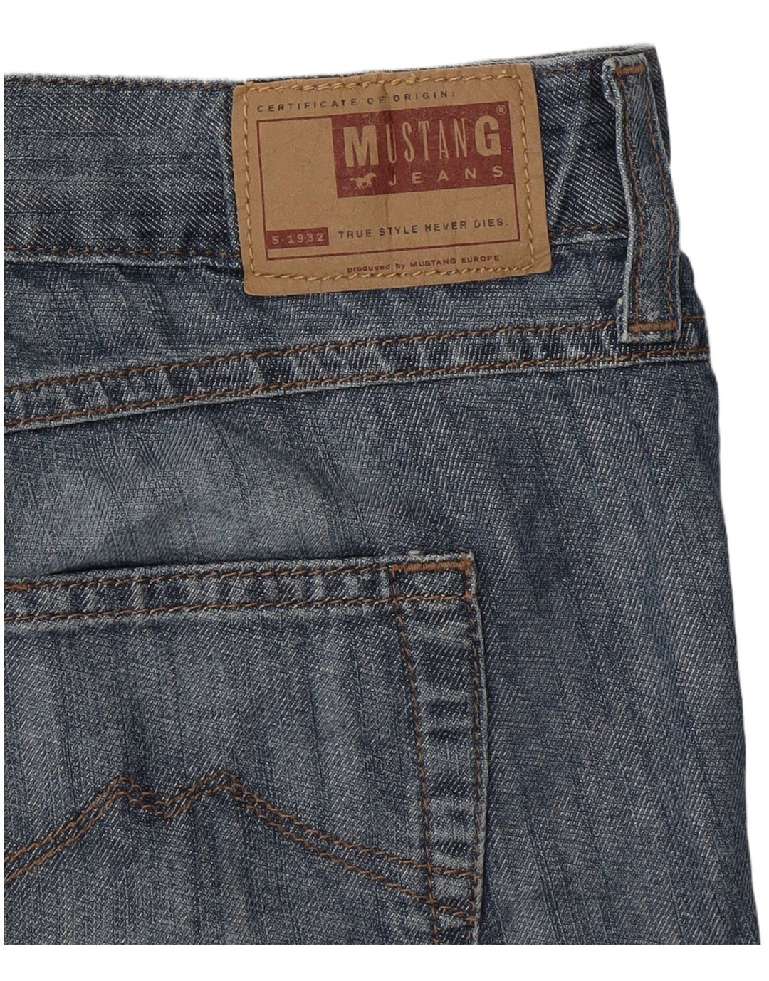 MUSTANG Womens Denim Shorts W31 Medium  Blue Cotton
