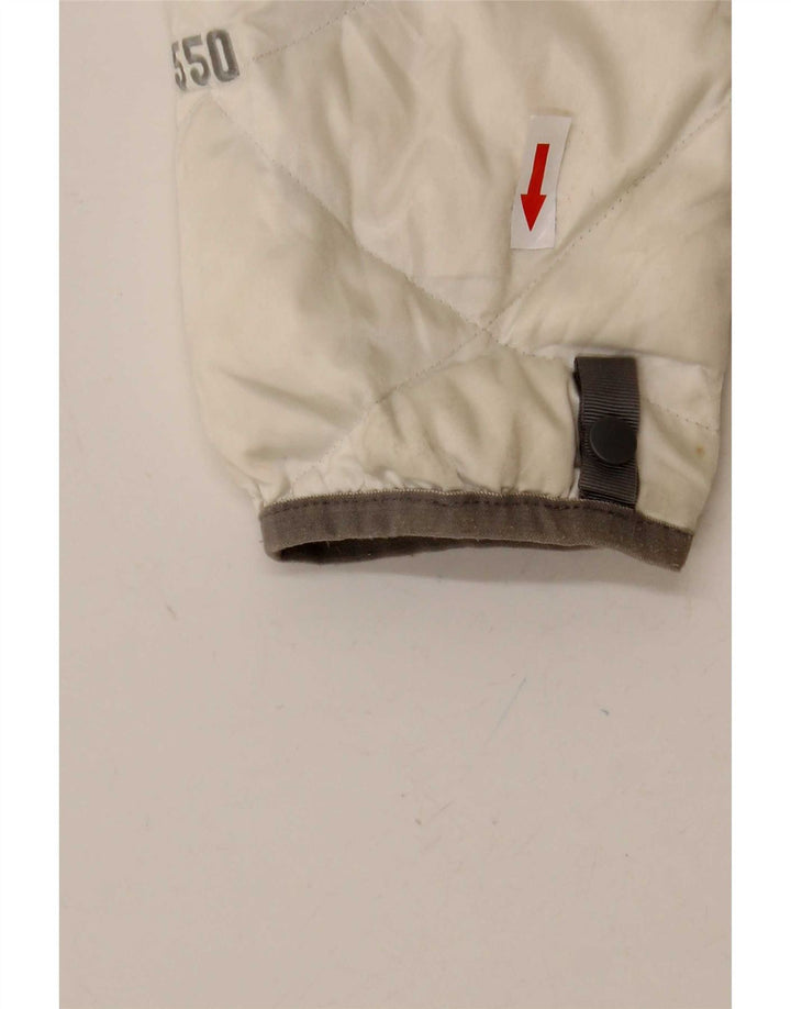 The North Face Womens Padded Jacket UK 16 Large Off White Nylon