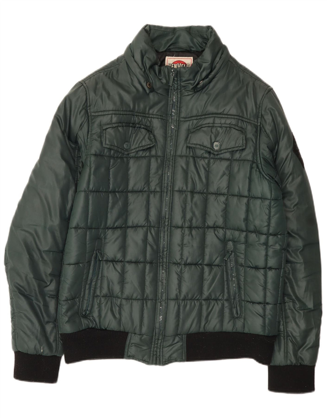 Kenvelo Mens Padded Jacket UK 40 Large Green Polyester