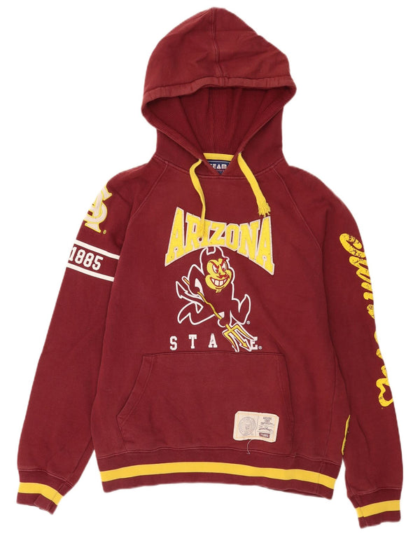 NFL TEAM APPAREL Mens Graphic Hoodie Jumper Small Maroon Cotton