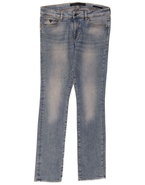 Guess Mens Skinny Jeans W33 L32 Blue Cotton