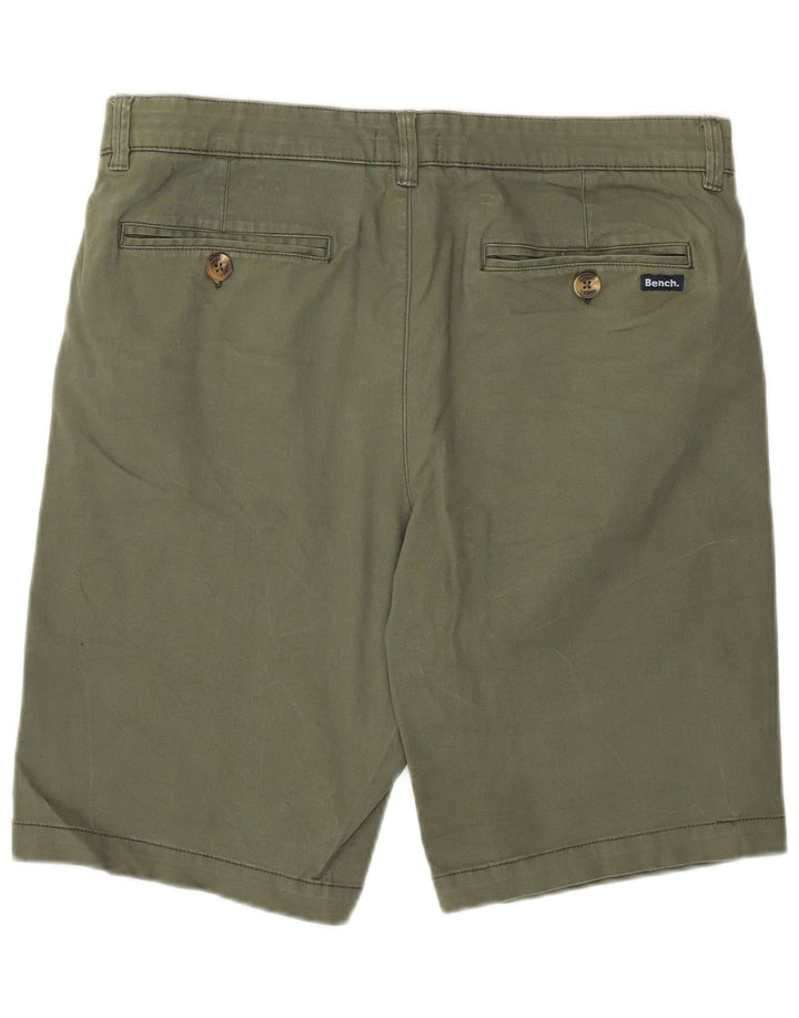 Bench Mens Chino Shorts W32 Medium Khaki Cotton