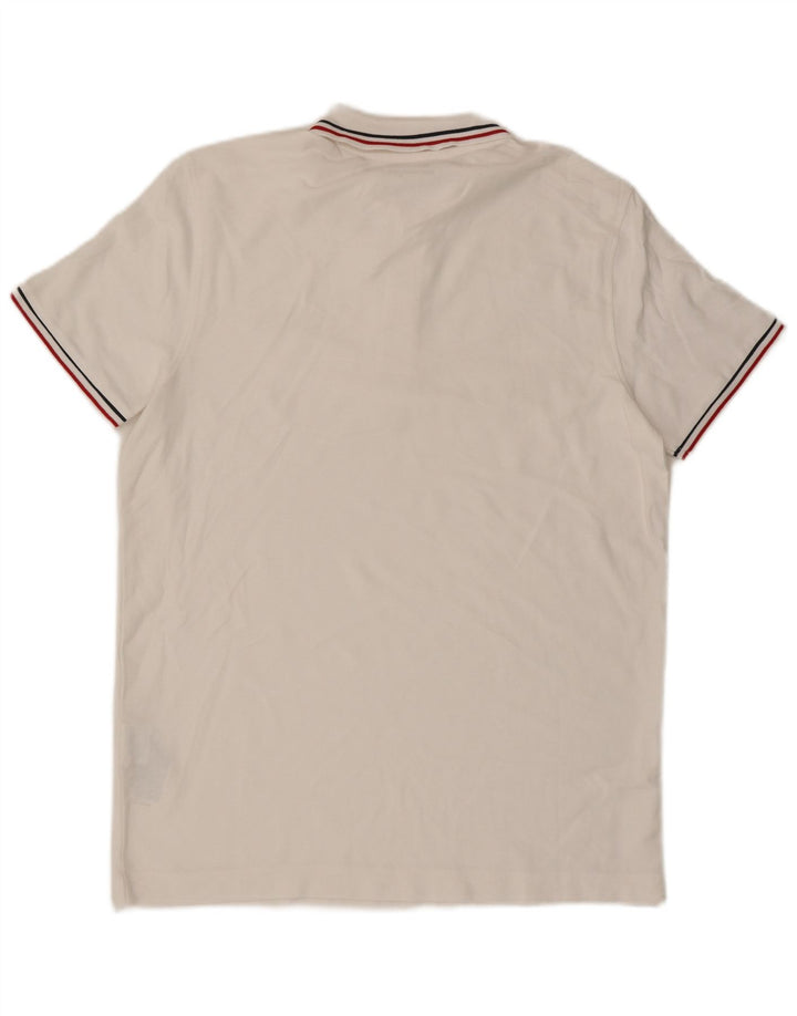 Lotto Mens Polo Shirt Medium White Cotton