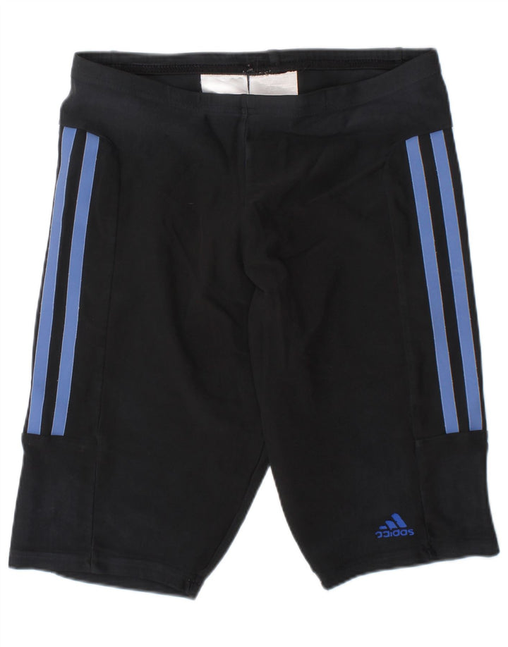 ADIDAS Boys Sport Shorts 9-10 Years  Black Polyester