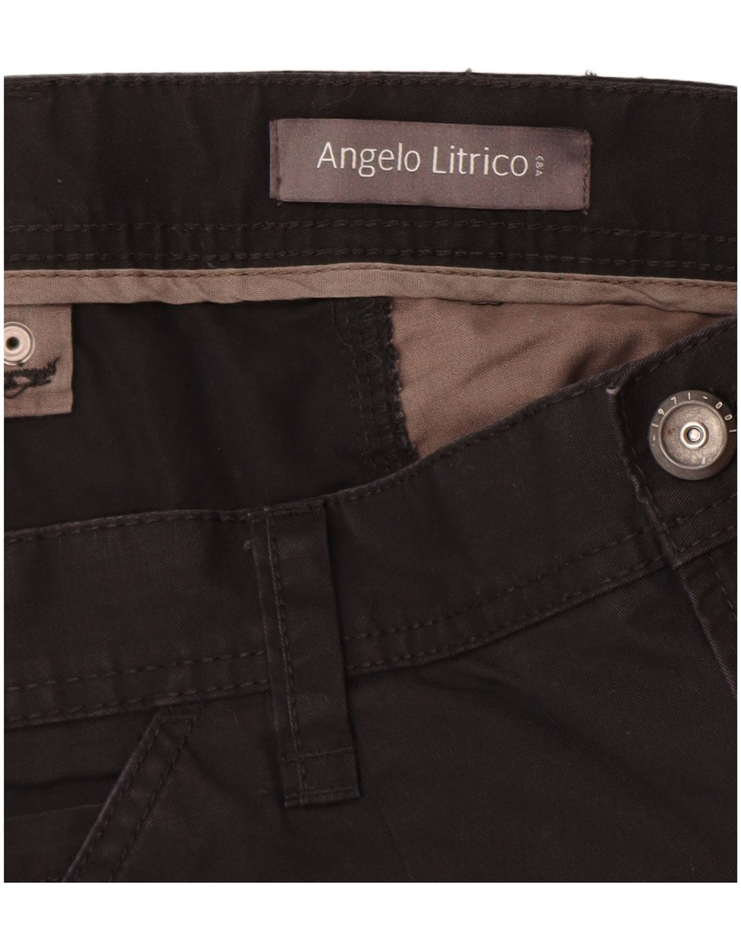 ANGELO LITRICO Mens Cargo Bermuda Shorts EU 58 4XL W42  Black Cotton