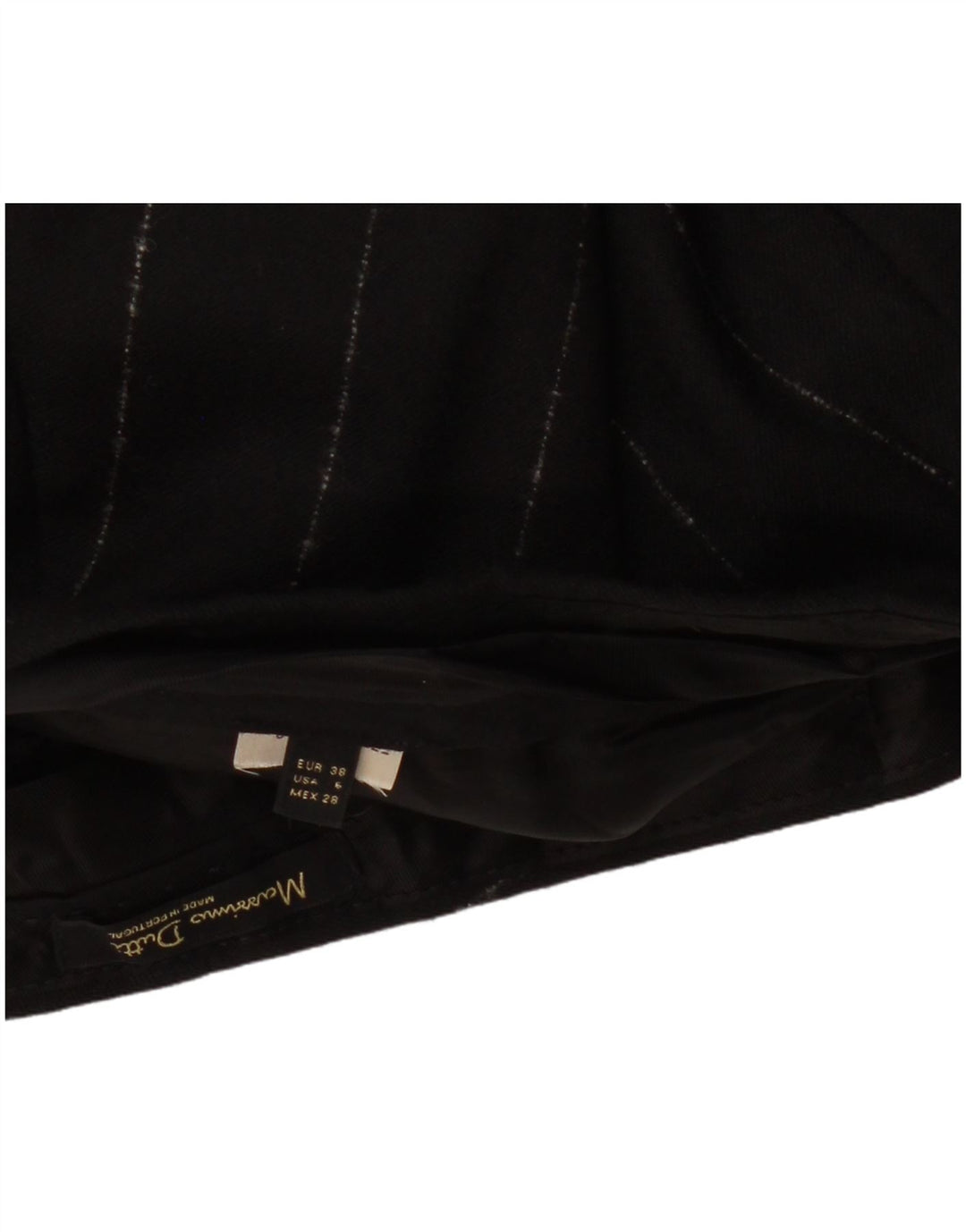 MASSIMO DUTTI Womens Slim Chino Trousers EU 38 Small W30 L27 Black Striped