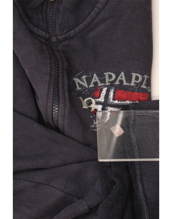 Napapijri Mens Graphic Tracksuit Top Jacket Small Navy Blue