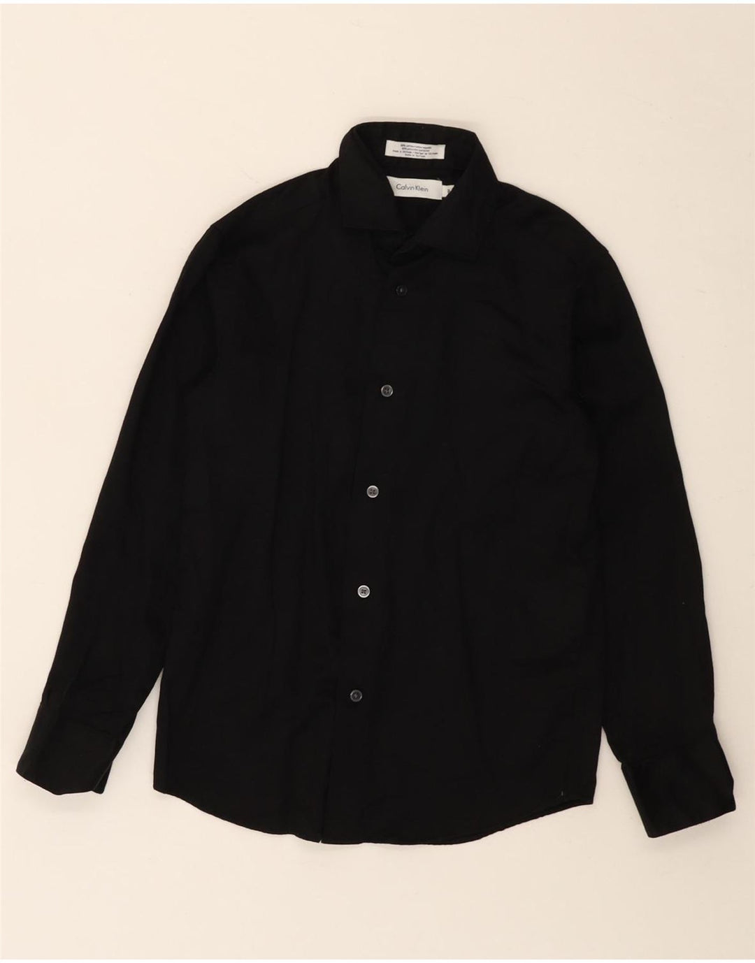 CALVIN KLEIN Boys Shirt 7-8 Years Black Cotton