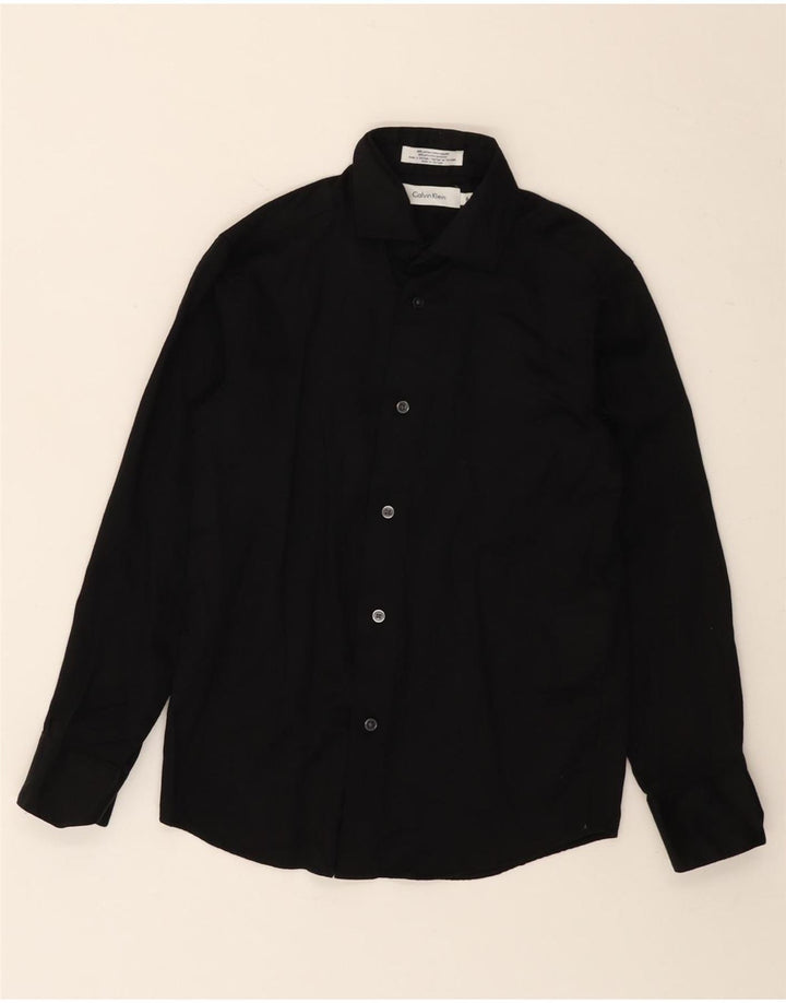 CALVIN KLEIN Boys Shirt 7-8 Years Black Cotton