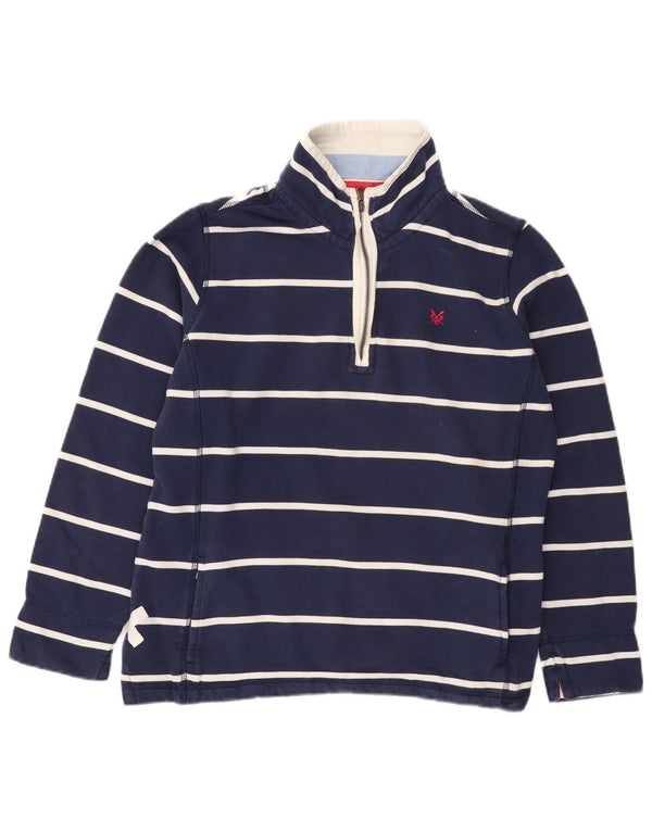 Crew Clothing Womens Sweatshirt Jumper UK 12 Medium Navy Blue Striped