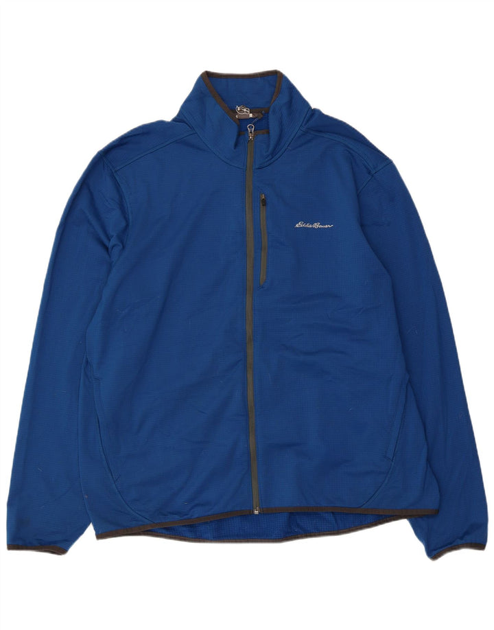 EDDIE BAUER Mens Tracksuit Top Jacket UK 42 XL Blue Polyester