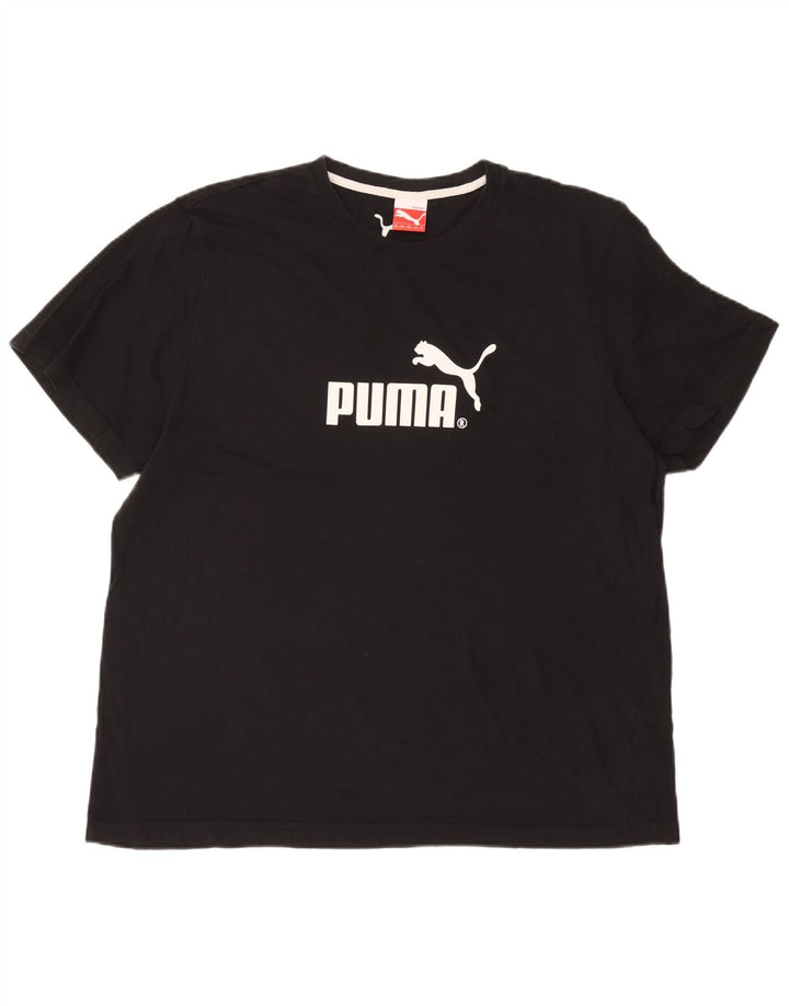 Puma Mens Graphic T-Shirt Top 2XL Black