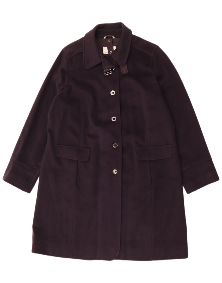 Marina Rinaldi Womens Overcoat Size 25 Large Purple Wool