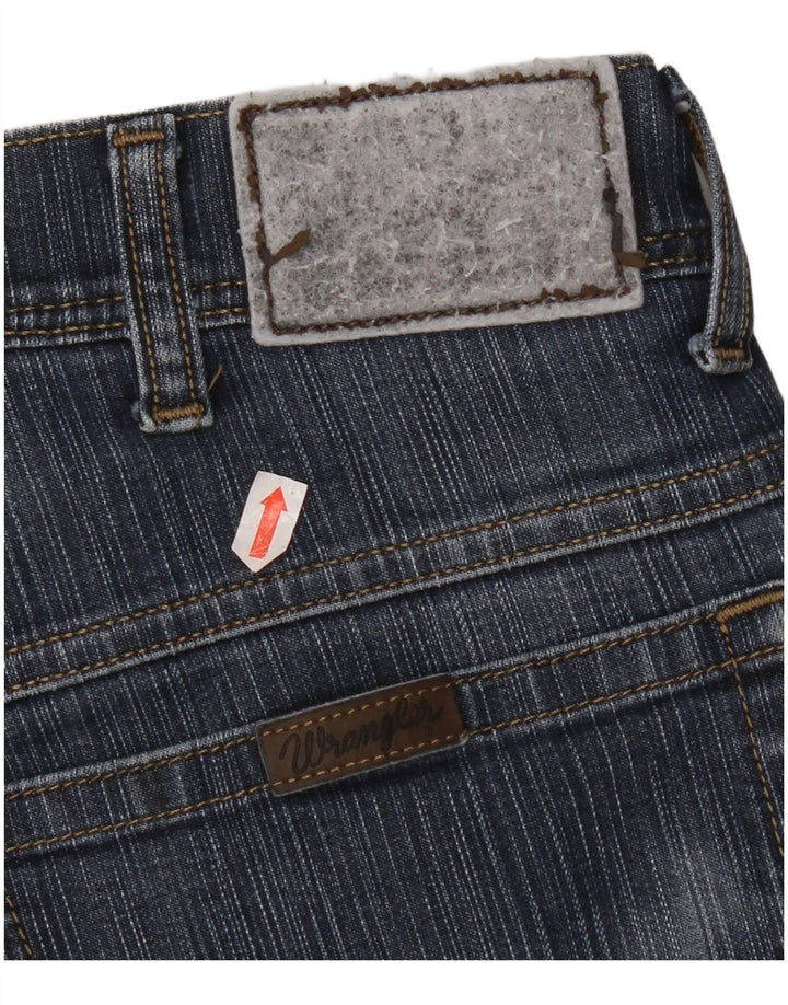 Wrangler Womens Regular Fit Straight Jeans W34 L30 Blue Cotton