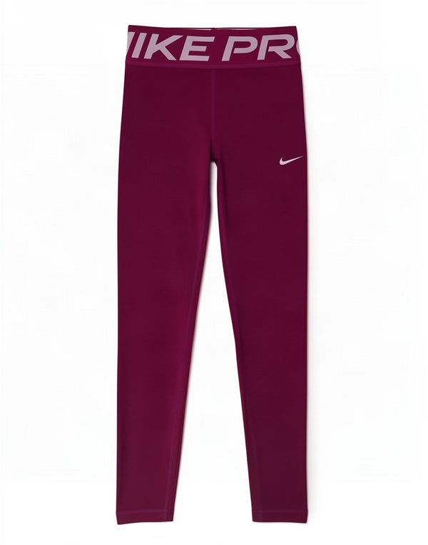 Nike Girls Dri Fit Graphic Leggings 10-11 Years Medium Purple Polyester