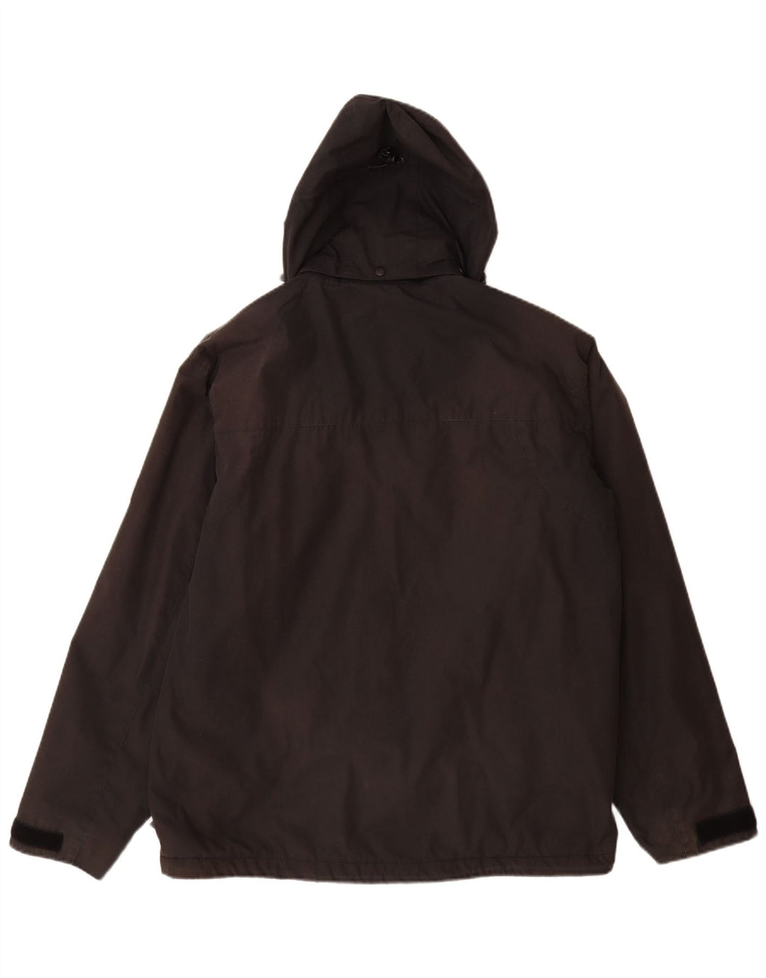 Jack Wolfskin Mens Hooded Windbreaker Jacket UK 40/42 Large Black Polyester