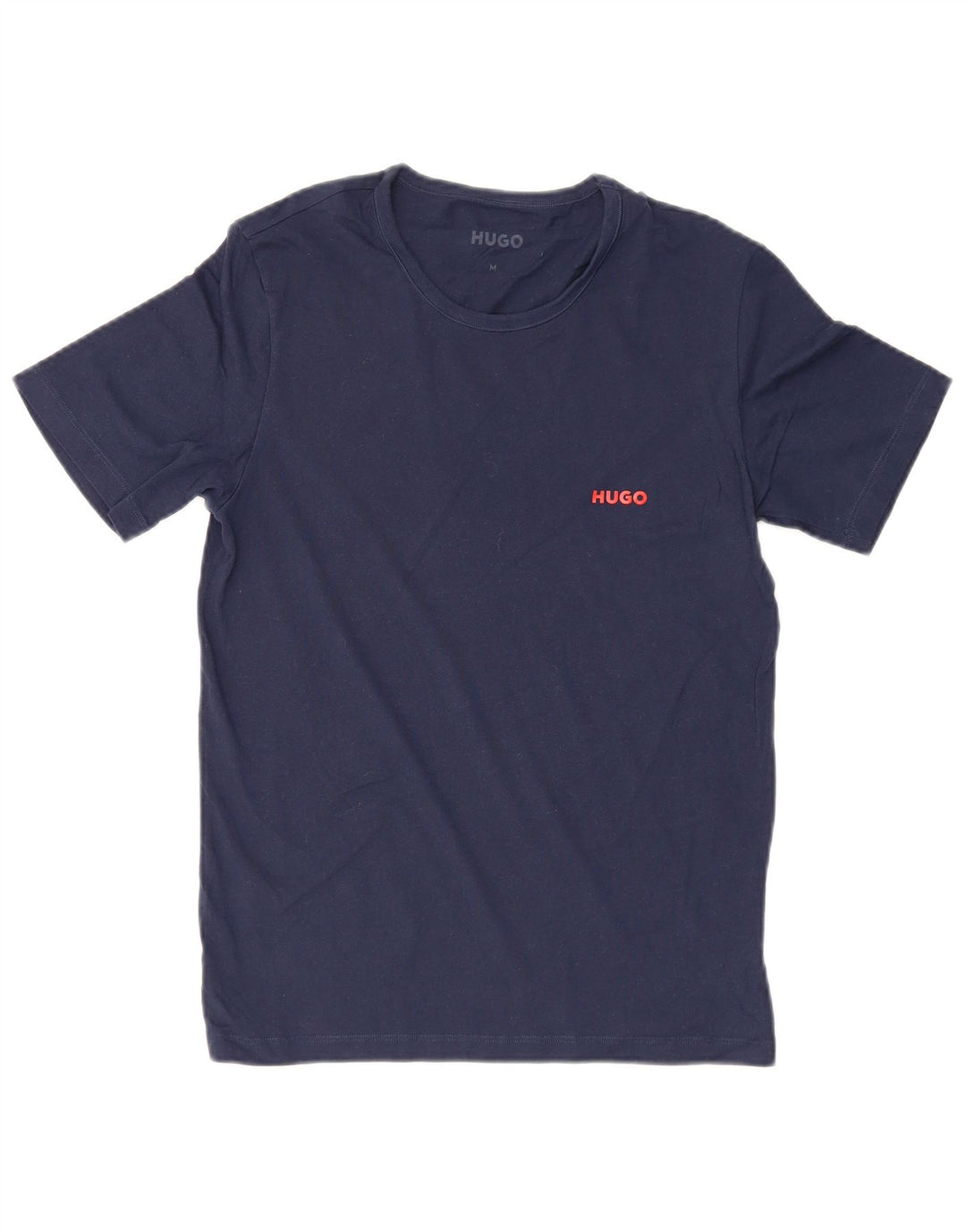 Hugo Boss Mens T-Shirt Top Medium Navy Blue Cotton
