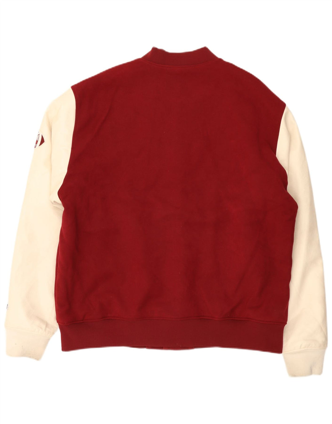 Champion Mens Graphic Varsity Jacket UK 44 2XL Burgundy Colourblock