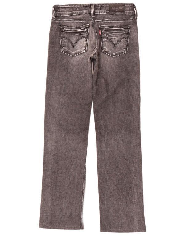 Levi's Womens 570 Straight Jeans W27 L31 Grey Cotton