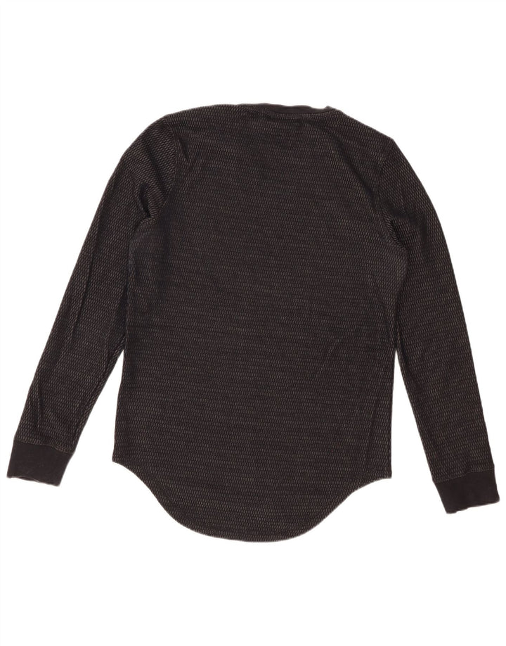 DKNY Mens Top Long Sleeve XS Black Cotton