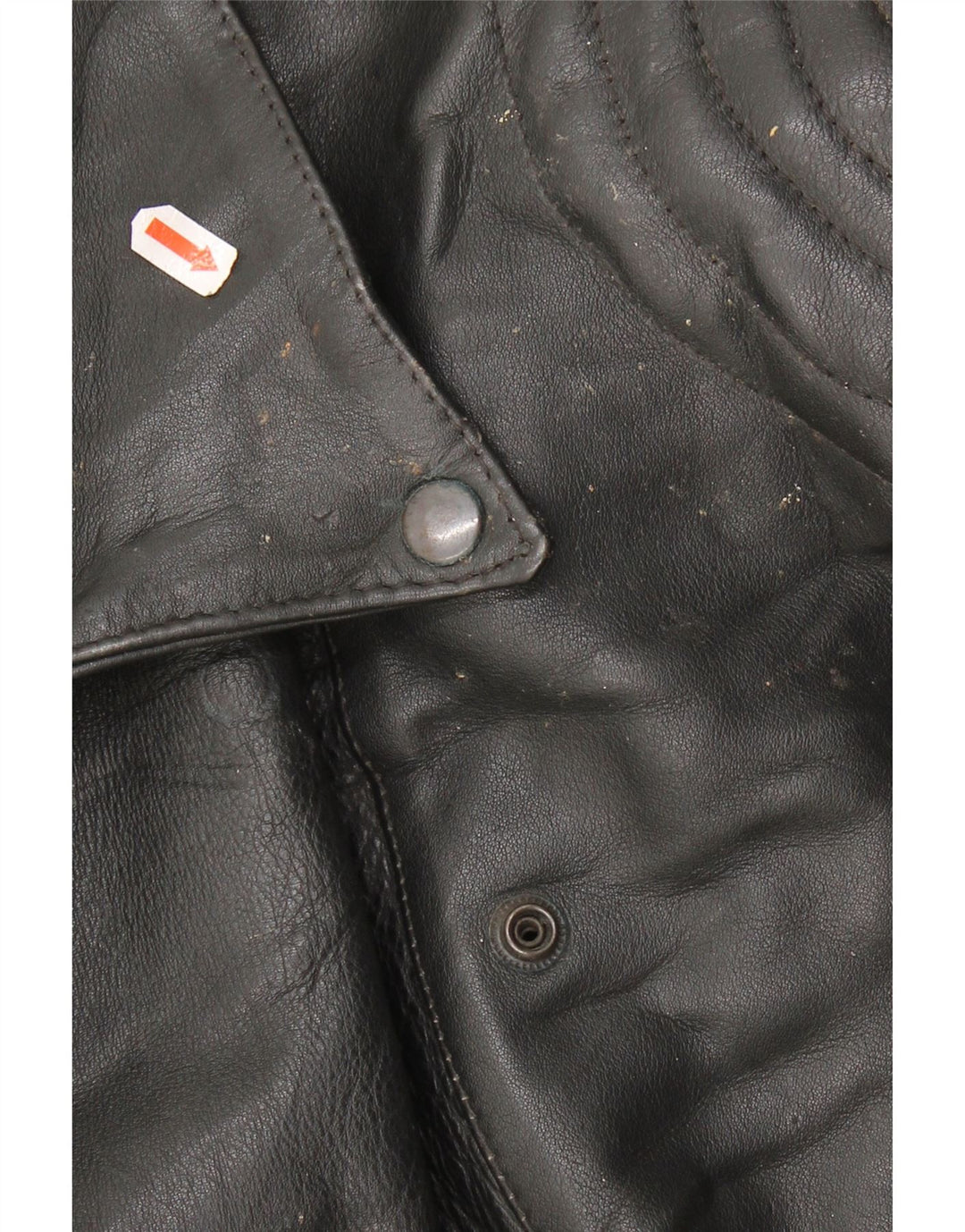 Vintage Womens Leather Biker Jacket UK 22 3XL Black Leather