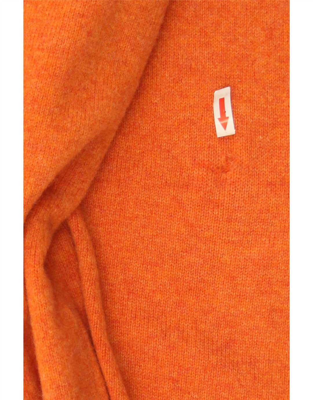 Kappa Mens Zip Neck Jumper Sweater Medium Orange Wool
