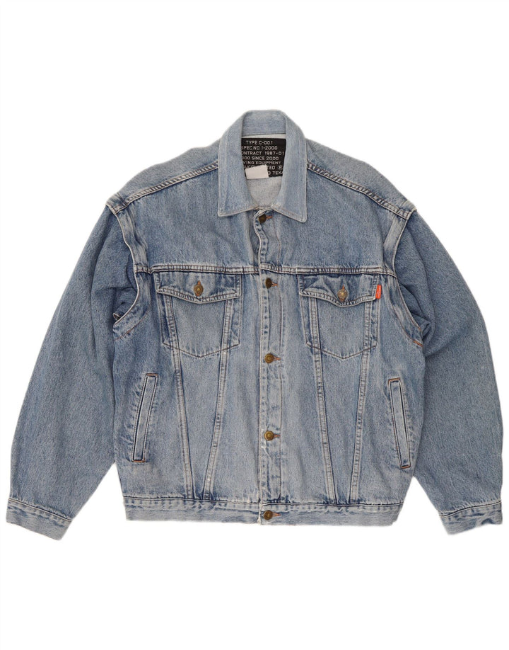 Casucci Mens Regular Fit Denim Jacket UK 38 Medium Blue