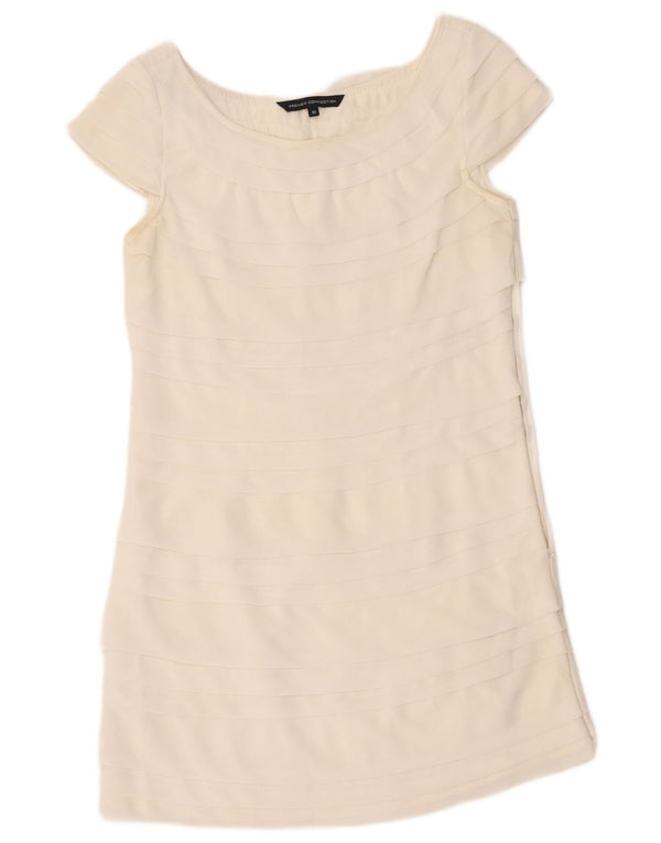 French Connection Womens Tiered Dress UK 10 Small White Polyester