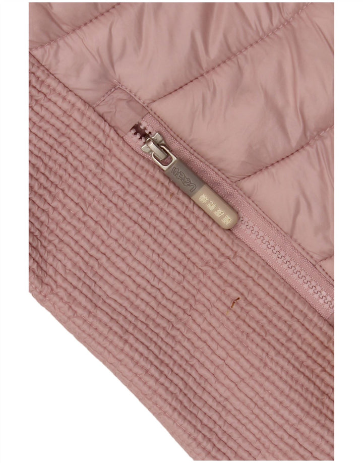 SUPERDRY Womens Padded Jacket UK 16 Large  Pink Nylon