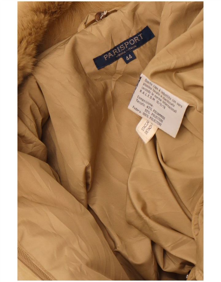 Parisport Womens Loose Fit Padded Jacket IT 44 Medium Beige Polyamide