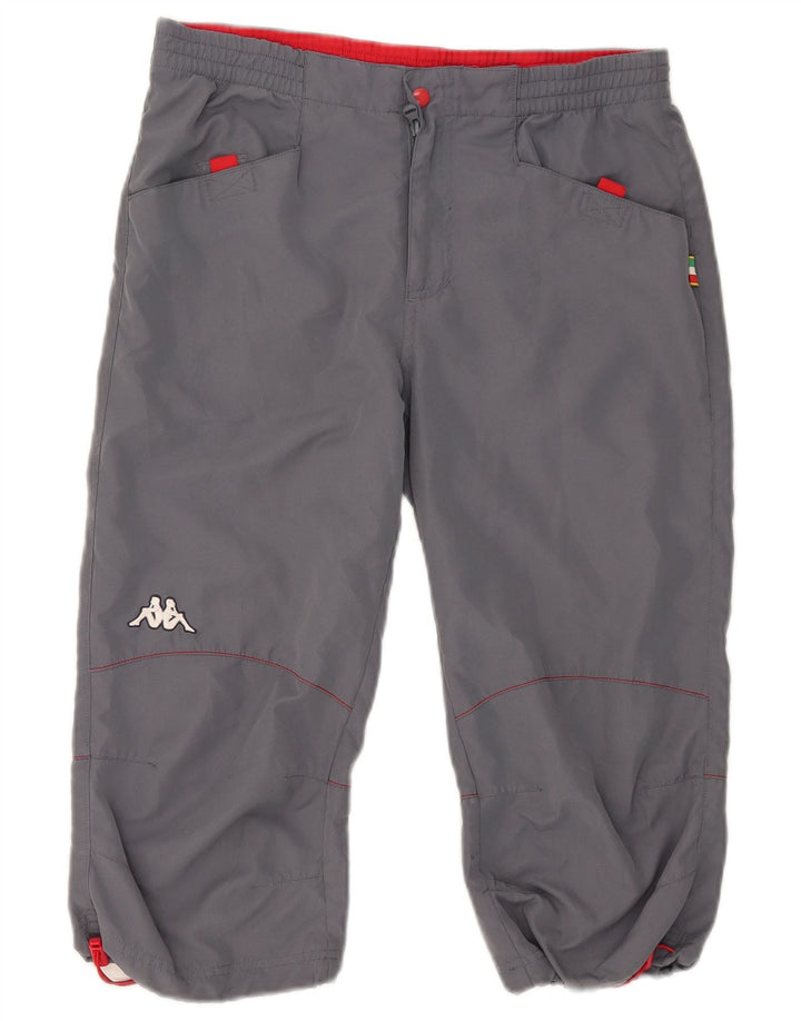 Kappa Mens Capri Trousers Small W29 L18 Grey Polyester