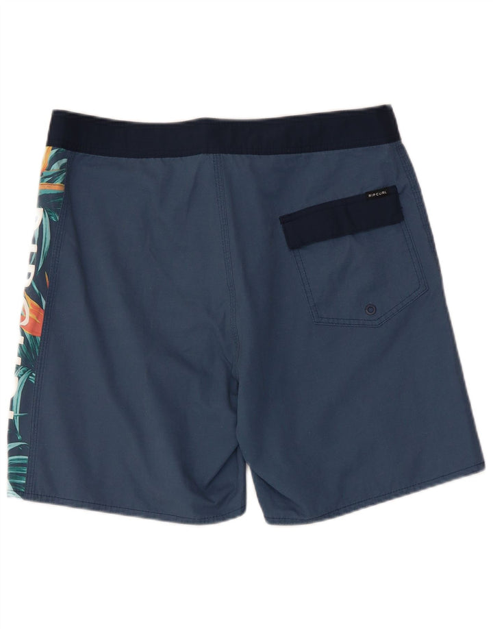 RIP CURL Mens Graphic Swimming Shorts Medium  Navy Blue Floral Polyester