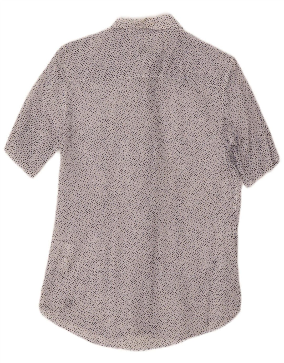 Fred Perry Womens See Through Shirt UK 14 Large White Spotted Cotton