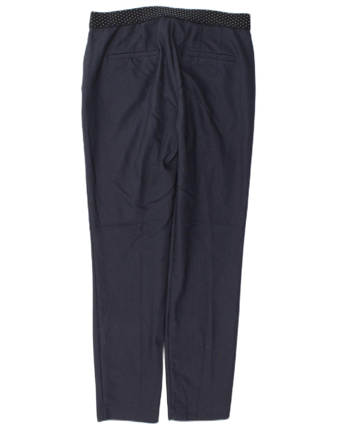 Zara Womens Slim Chino Trousers Small W26 L27 Navy Blue Polyester