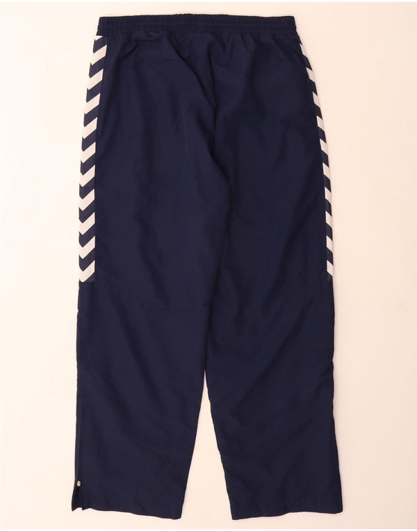 HUMMEL Mens Graphic Tracksuit Trousers Medium  Navy Blue Polyester