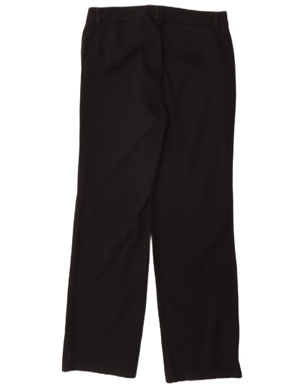 Dockers Womens Ideal Fit Straight Casual Trousers US 12 Large W32 L33 Black
