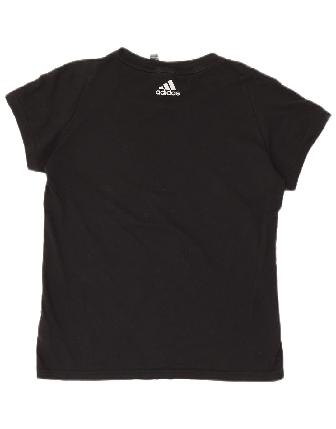 ADIDAS Womens Graphic T-Shirt Top UK 8/10 Small Black Cotton