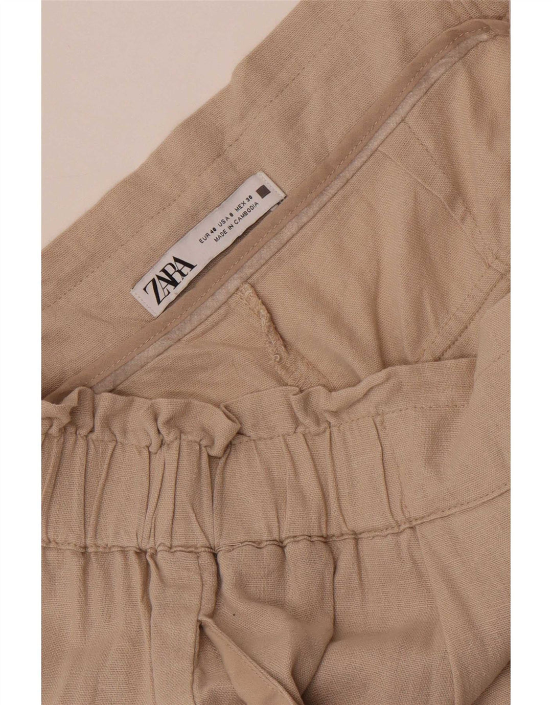 Zara Womens Cargo Harem Trousers EU 40 Medium W30 L26 Beige