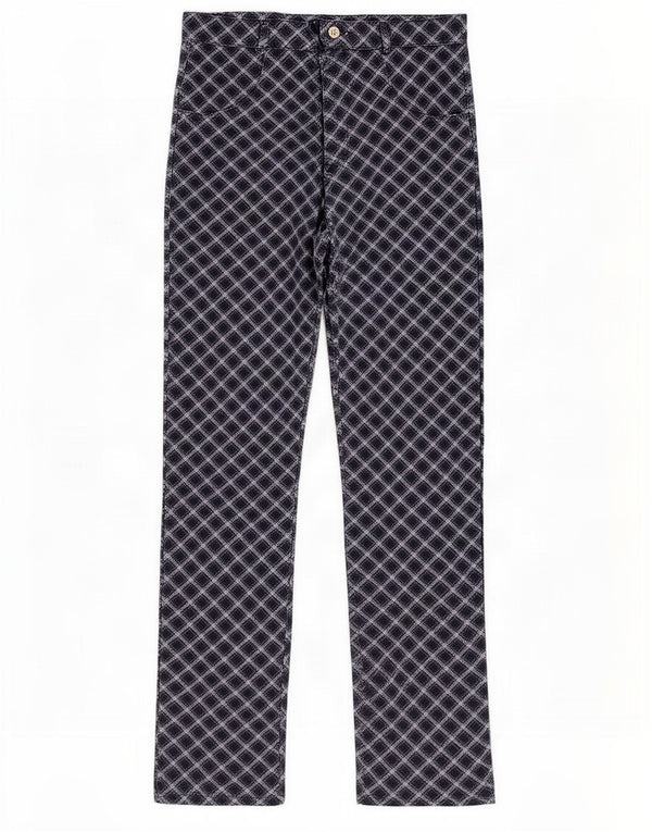 Mills Girls Casual Trousers 13-14 Years W28 L29 Navy Blue Geometric