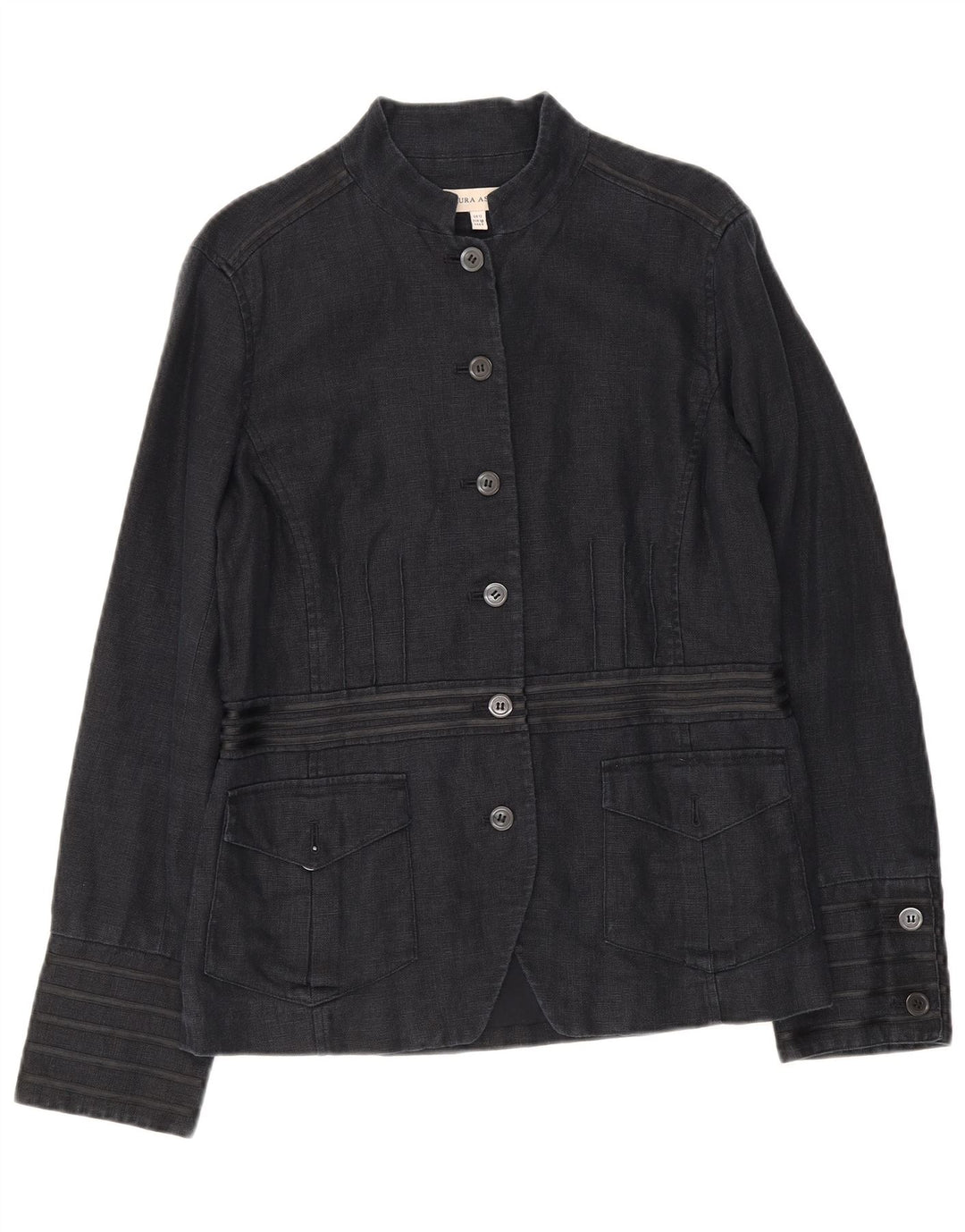 Laura Ashley Womens Military 6 Button Blazer Jacket UK 12 Medium Navy Blue