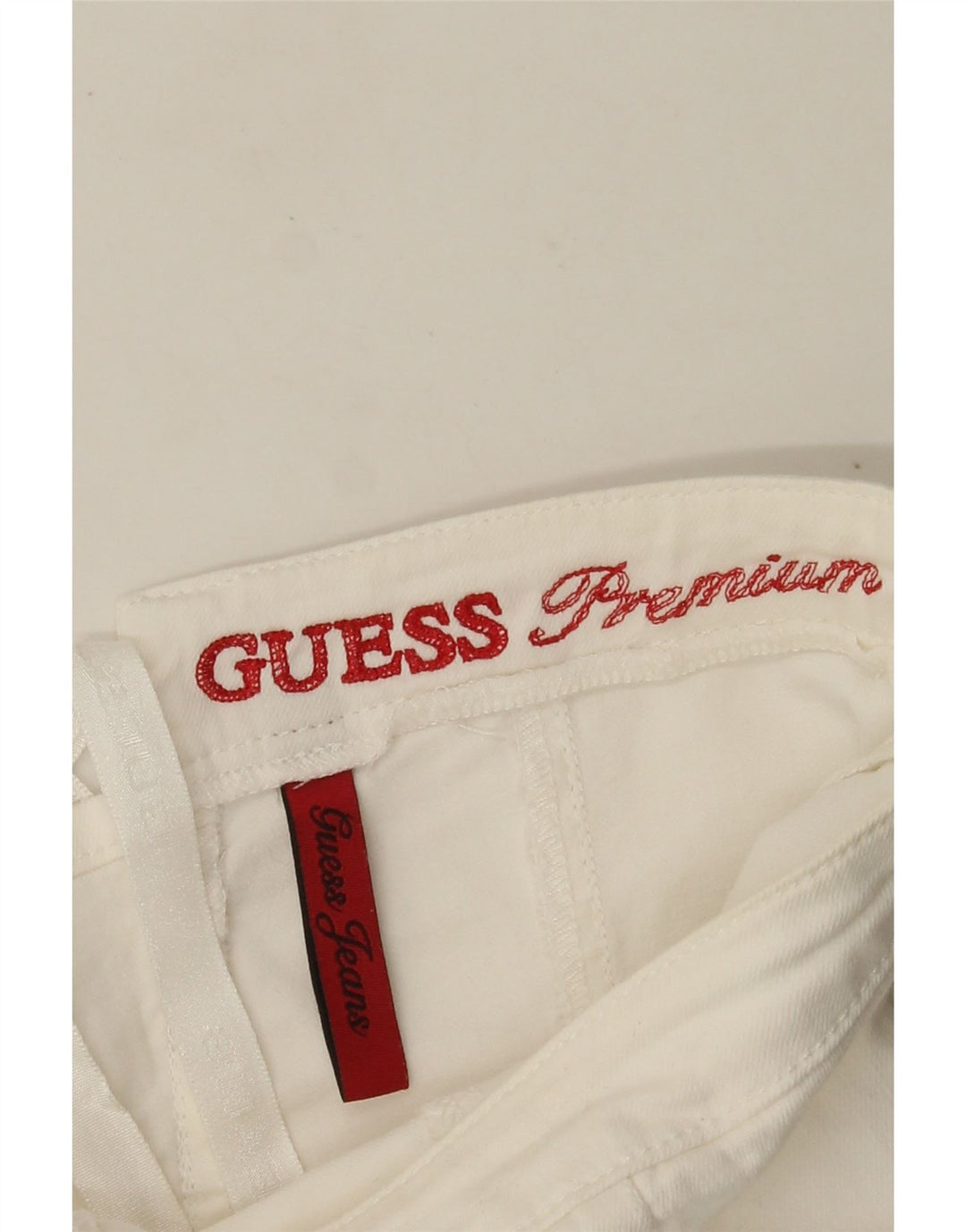 GUESS Womens Denim Strapless Playsuit UK 6 XS White