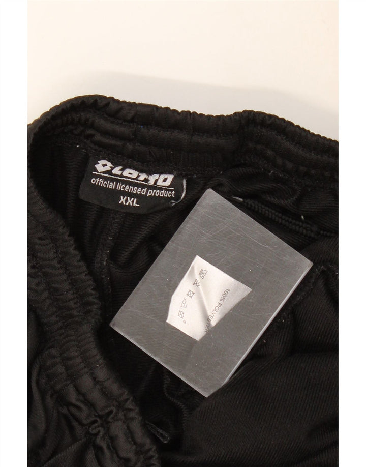LOTTO Mens Tracksuit Trousers Joggers 2XL Black Polyester