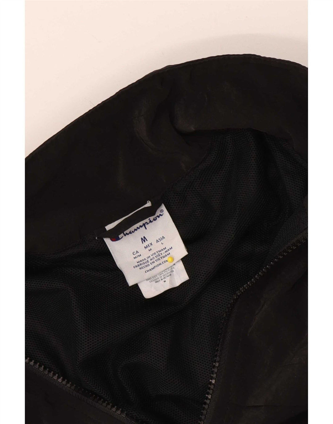Champion Womens Tracksuit Top Jacket UK 14 Medium Black Polyester