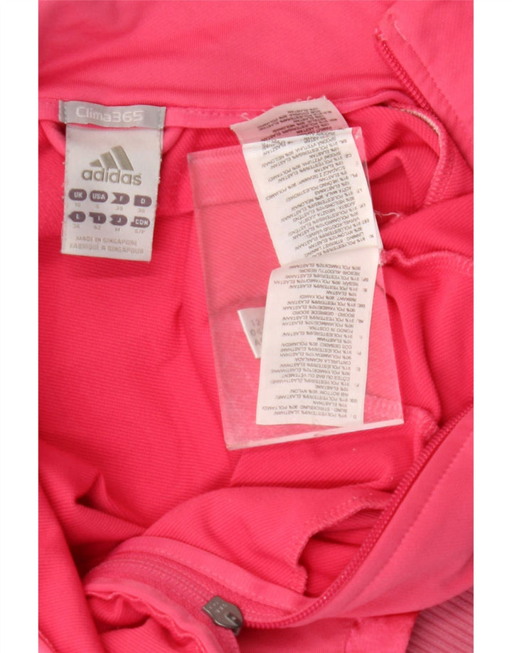 ADIDAS Womens Clima 365 Graphic Tracksuit Top Jacket UK 10 Small Pink