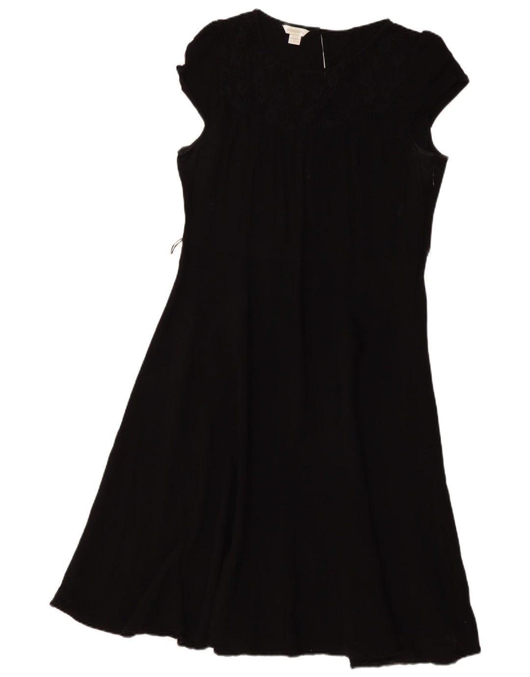 MONSOON Womens A-Line Dress UK 18 XL Black Cotton